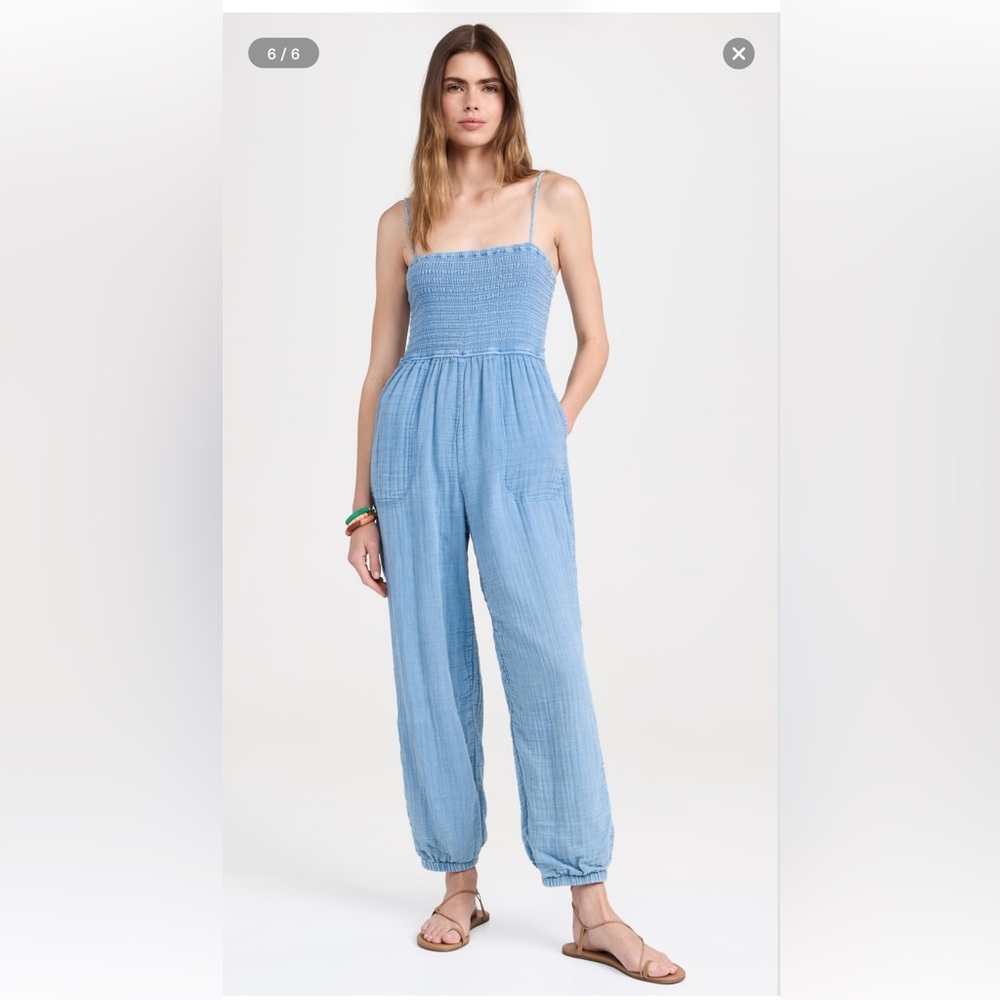 Women's Blue Jumpsuit Shopbop xs santos z supply chambray light blue new